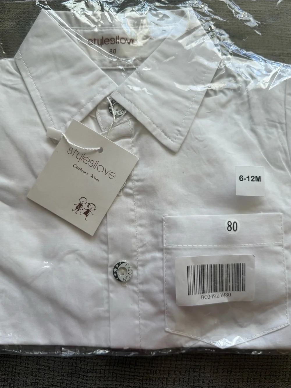 Stylish White Button-Down Shirt for Kids - Classic Look
